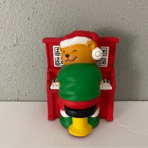 VTG Play It Again Mr Keys Musical Bear Piano Plug In Christmas Avon 1992 WORKS